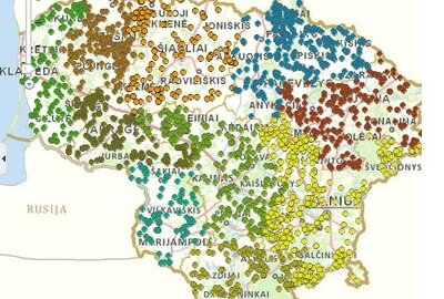 Lietuvos ekologinių ūkių žemėlapis